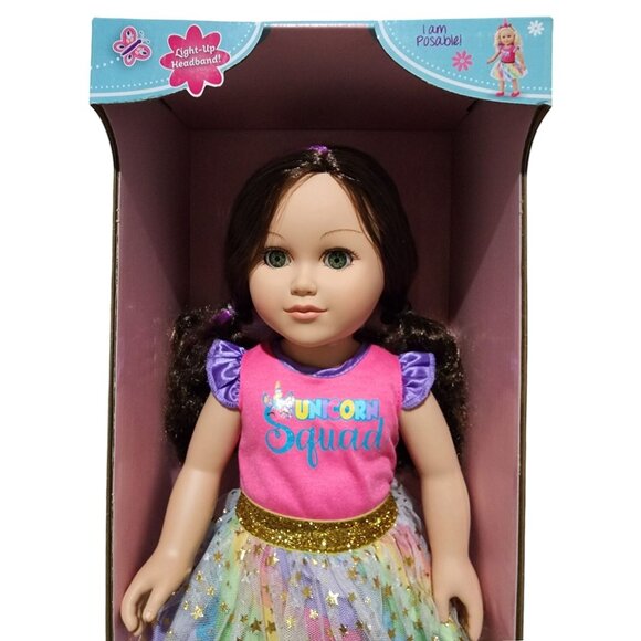 My Life As 18" Doll Unicorn Trainer Dark Brunette Hair Green Eyes Poseable NEW - Picture 6 of 7
